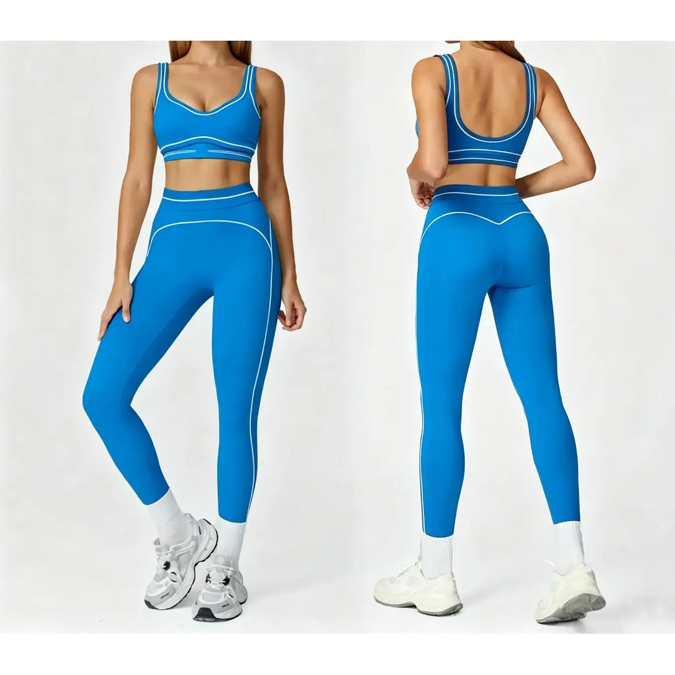 Women'S Two-Piece Sports Suit, Comfortable Activewear, Suitable for Fitness and Gym, Everyday Sportswear, Summer Sportswear, Yoga Pants, Sporty Casual Seamless Design Gym Yoga Outfits Gym Training Outfit