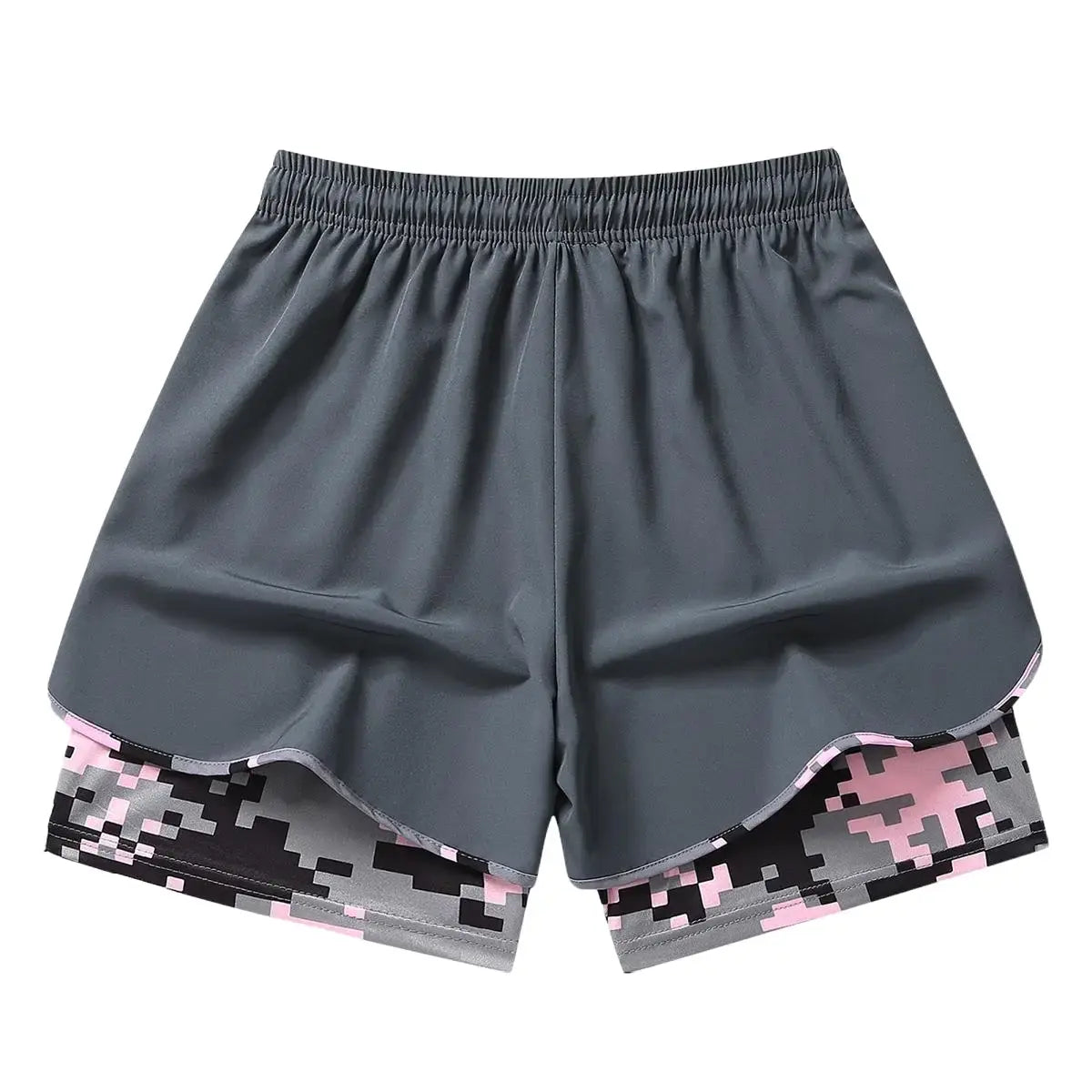 3PCS Women'S Sports Shorts, Camo Lined Polyester Athletic Shorts, Elastic Drawstring Waist, Casual Lightweight Shorts for Running, Gym Workouts & Daily Casual Wear,Summerwins