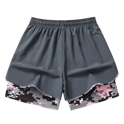 3PCS Women'S Sports Shorts, Camo Lined Polyester Athletic Shorts, Elastic Drawstring Waist, Casual Lightweight Shorts for Running, Gym Workouts & Daily Casual Wear,Summerwins