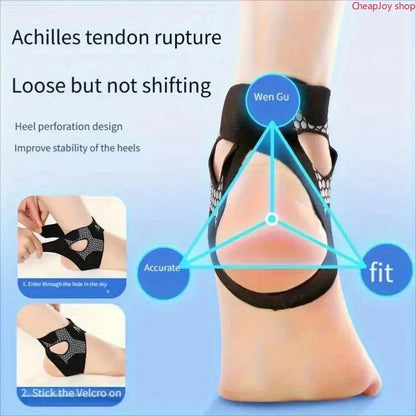 【Summervibes】2Pcs Elastic Compression Ankle Support Brace, Soft Thickened Ankle Stabilizer Cuff, Flexible Comfort Foot Protector, Unisex Sports Support Sleeve for Basketball Running Gym Workout Injury Recovery & Daily Foot Joint Protection Healthcare Blac