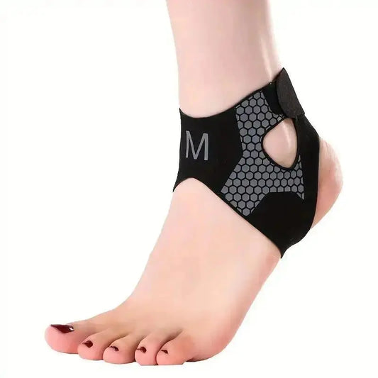 【Summervibes】2Pcs Elastic Compression Ankle Support Brace, Soft Thickened Ankle Stabilizer Cuff, Flexible Comfort Foot Protector, Unisex Sports Support Sleeve for Basketball Running Gym Workout Injury Recovery & Daily Foot Joint Protection Healthcare Blac