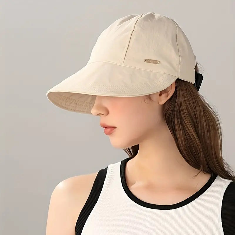1/2/4 Pack Women'S Wide Brim Sun Visor Hat - UPF 50+ Open Top Cap for Ponytails, Golf, and Beach