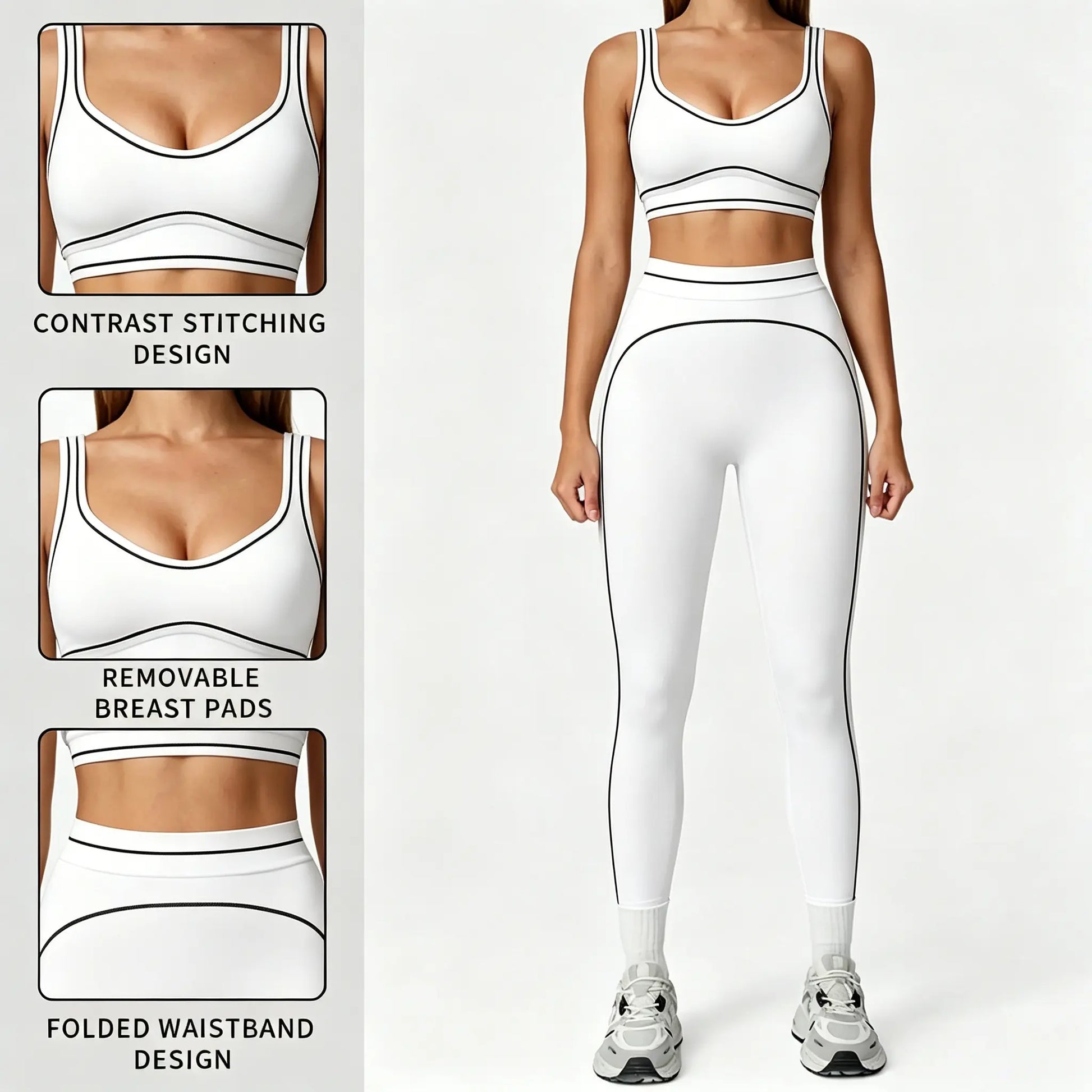 Women'S Two-Piece Sports Suit, Comfortable Activewear, Suitable for Fitness and Gym, Everyday Sportswear, Summer Sportswear, Yoga Pants, Sporty Casual Seamless Design Gym Yoga Outfits Gym Training Outfit