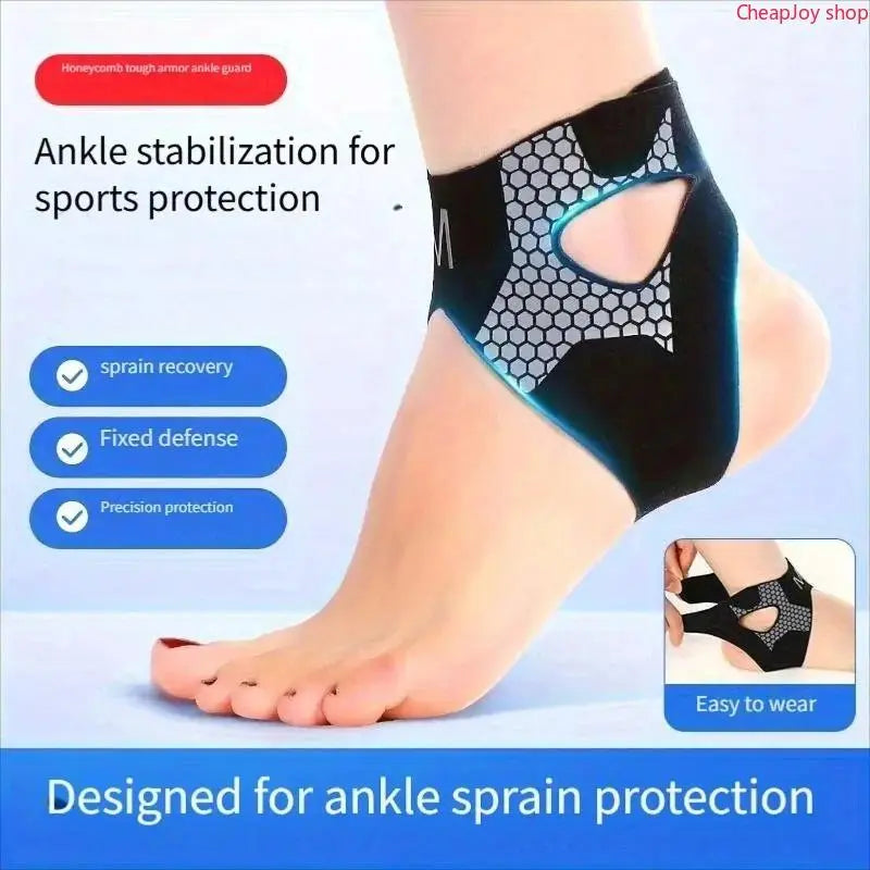 【Summervibes】2Pcs Elastic Compression Ankle Support Brace, Soft Thickened Ankle Stabilizer Cuff, Flexible Comfort Foot Protector, Unisex Sports Support Sleeve for Basketball Running Gym Workout Injury Recovery & Daily Foot Joint Protection Healthcare Blac