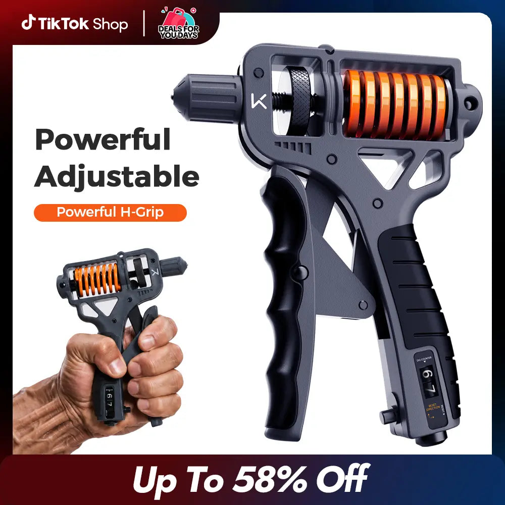 Keep H-Shaped Ergonomic Grip Strengthener, Adjustable 10-660LBS Resistance, for Muscle Relaxation, Forearm Training, Hand Therapy & Stress Relief